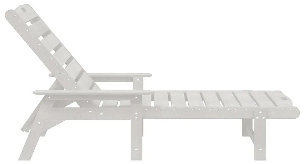 vidaXL Ξαπλώστρα Λευκό 73.5 x 92 x 90εκ HDPE