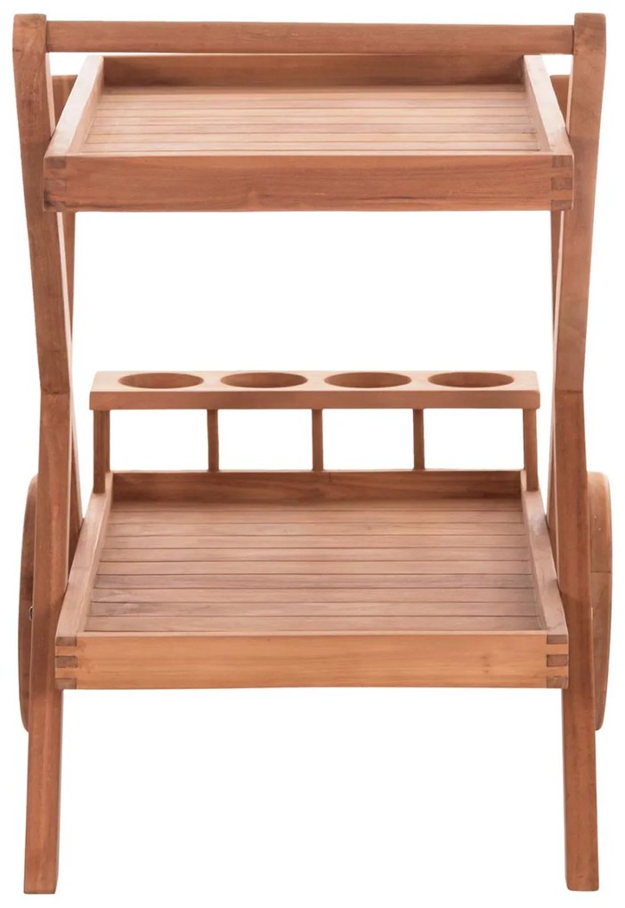 Δίσκος Σερβιρίσματος Σε Τρόλεϋ ALFRED C4579 Ξύλο Teak Φυσικό 86x56x80Υ εκ. 86x56x80 εκ.
