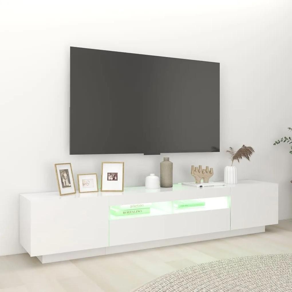Έπιπλο Τηλεόρασης με LED Λευκό 200 x 35 x 40 εκ. - Λευκό