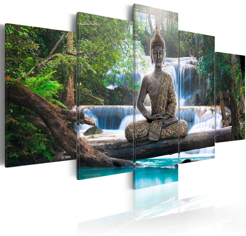 Πίνακας - Buddha and waterfall 200x100