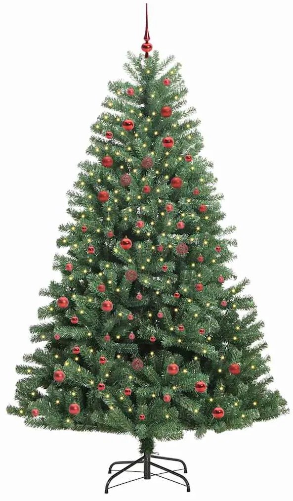 vidaXL Τεχνητό Χριστουγεννιάτικο Δέντρο με Άξονα Πράσινο 210 cm