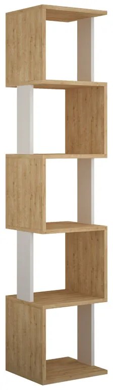 Intrahome Βιβλιοθήκη - στήλη OLYMPUSINA Intrahome χρώμα φυσικό-λευκό 35x30x161εκ | SKU: INTRAPA-220112231