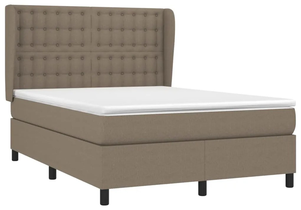 ΚΡΕΒΑΤΙ BOXSPRING ΜΕ ΣΤΡΩΜΑ TAUPE 140X200 ΕΚ. ΥΦΑΣΜΑΤΙΝΟ 3128289