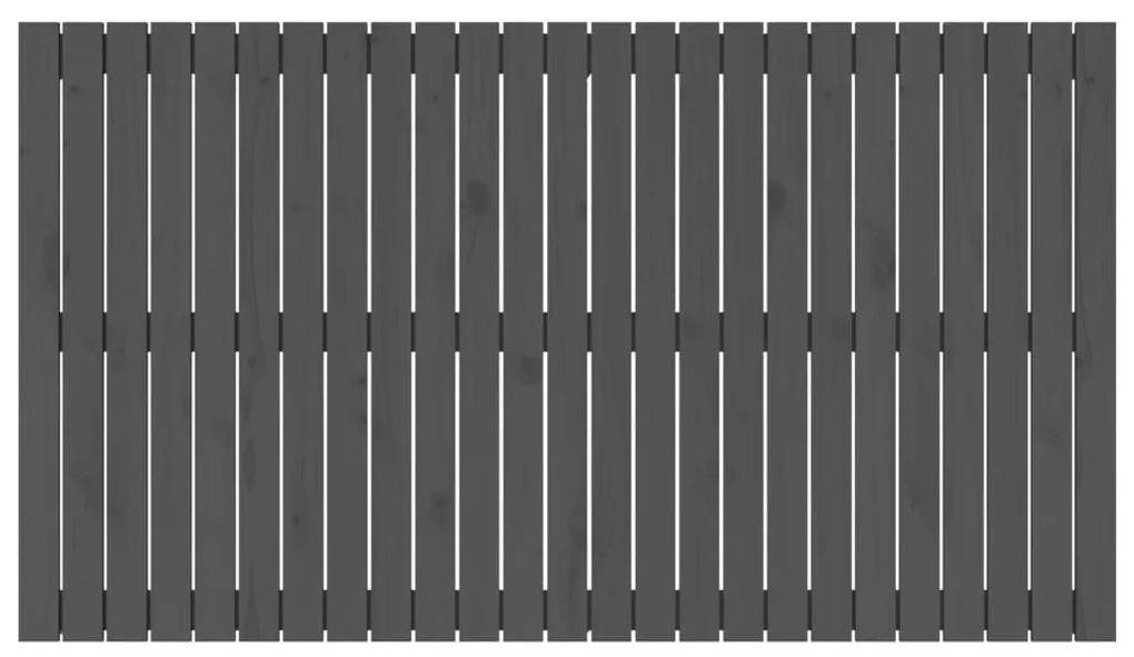 Κεφαλάρι Τοίχου Γκρι 159,5x3x90 εκ. από Μασίφ Ξύλο Πεύκου - Γκρι
