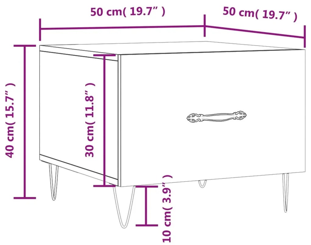 ΤΡΑΠΕΖΑΚΙ ΣΑΛΟΝΙΟΥ ΓΚΡΙ SONOMA 50X50X40 ΕΚ. ΕΠΕΞΕΡΓΑΣΜΕΝΟ ΞΥΛΟ 829392