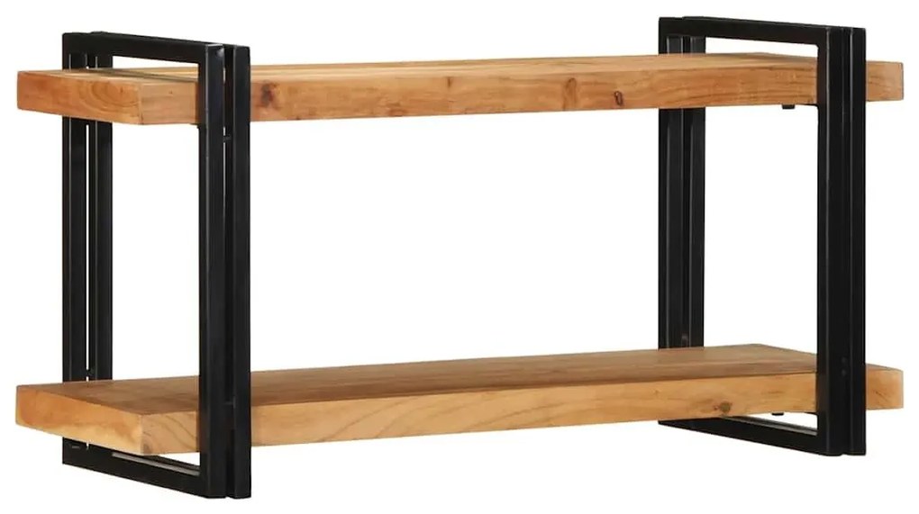 Ράφι τοίχου 90x33x45 cm μασίφ ξύλο ακακίας - Καφέ