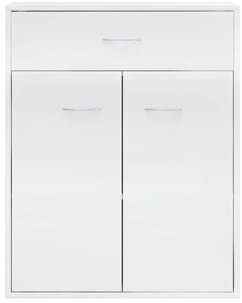 vidaXL Ντουλάπι Γυαλιστερό Λευκό 60 x 30 x 75 εκ. από Επεξ. Ξύλο