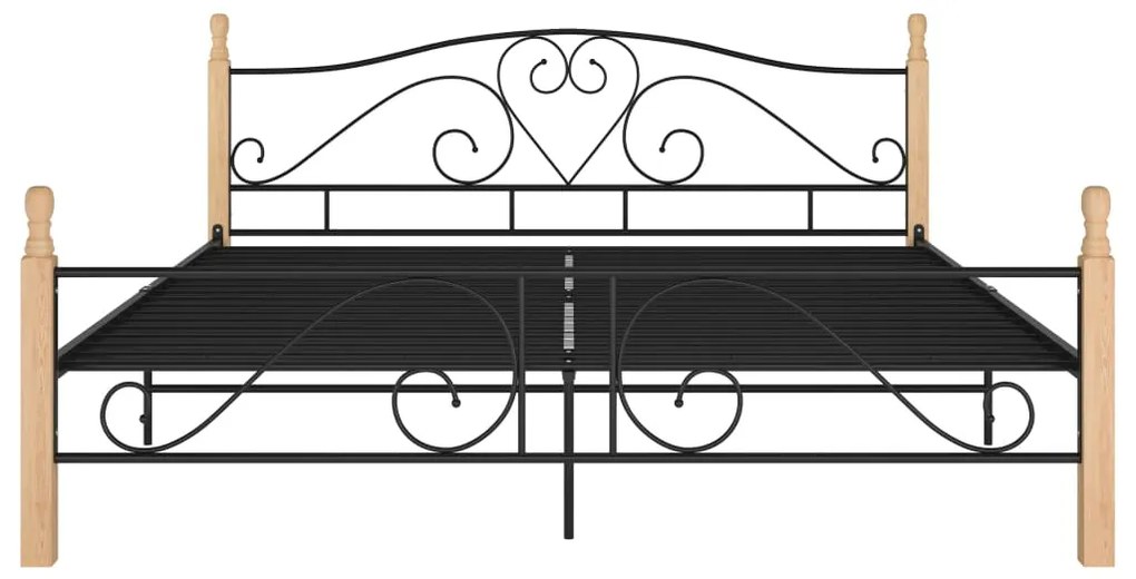 vidaXL Πλαίσιο Κρεβατιού Μαύρο Μεταλλικό 180 x 200 εκ.