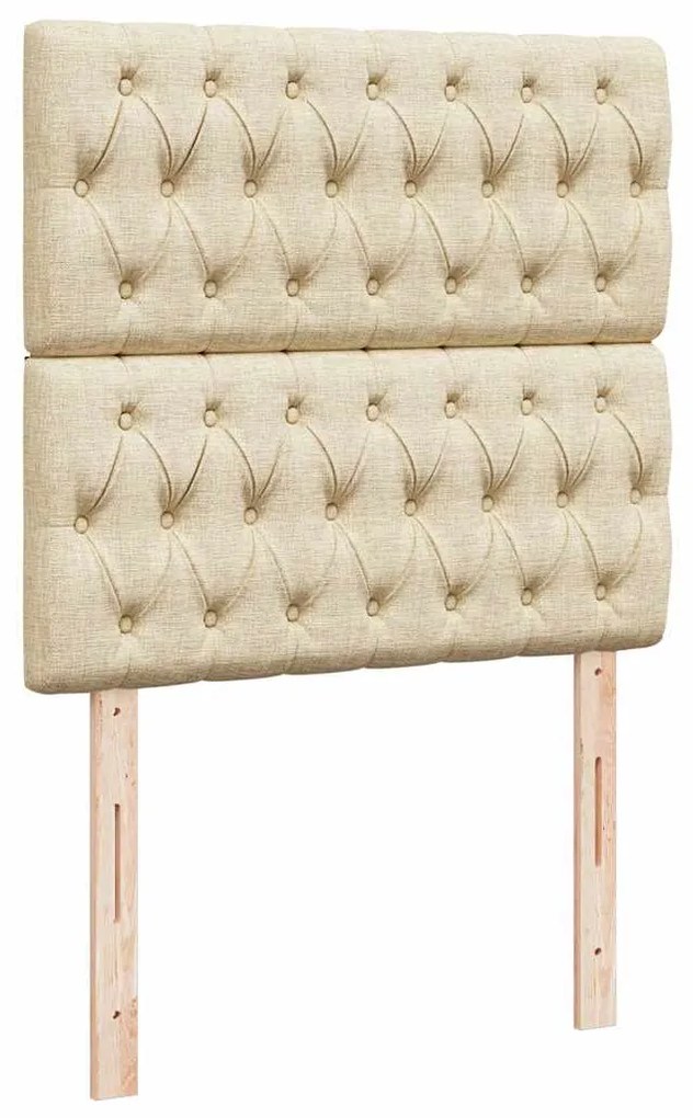 Οθωμανικό κρεβάτι με στρώμα Cream 100x200cm ύφασμα 3313221
