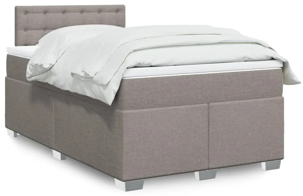 ΚΡΕΒΑΤΙ BOXSPRING ΜΕ ΣΤΡΩΜΑ TAUPE 120X190 ΕΚ. ΥΦΑΣΜΑΤΙΝΟ 3285845