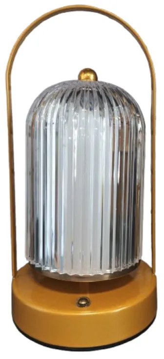 Επαναφορτιζόμενο επιτραπέζιο φωτιστικό LED - 43-3 Χρυσό