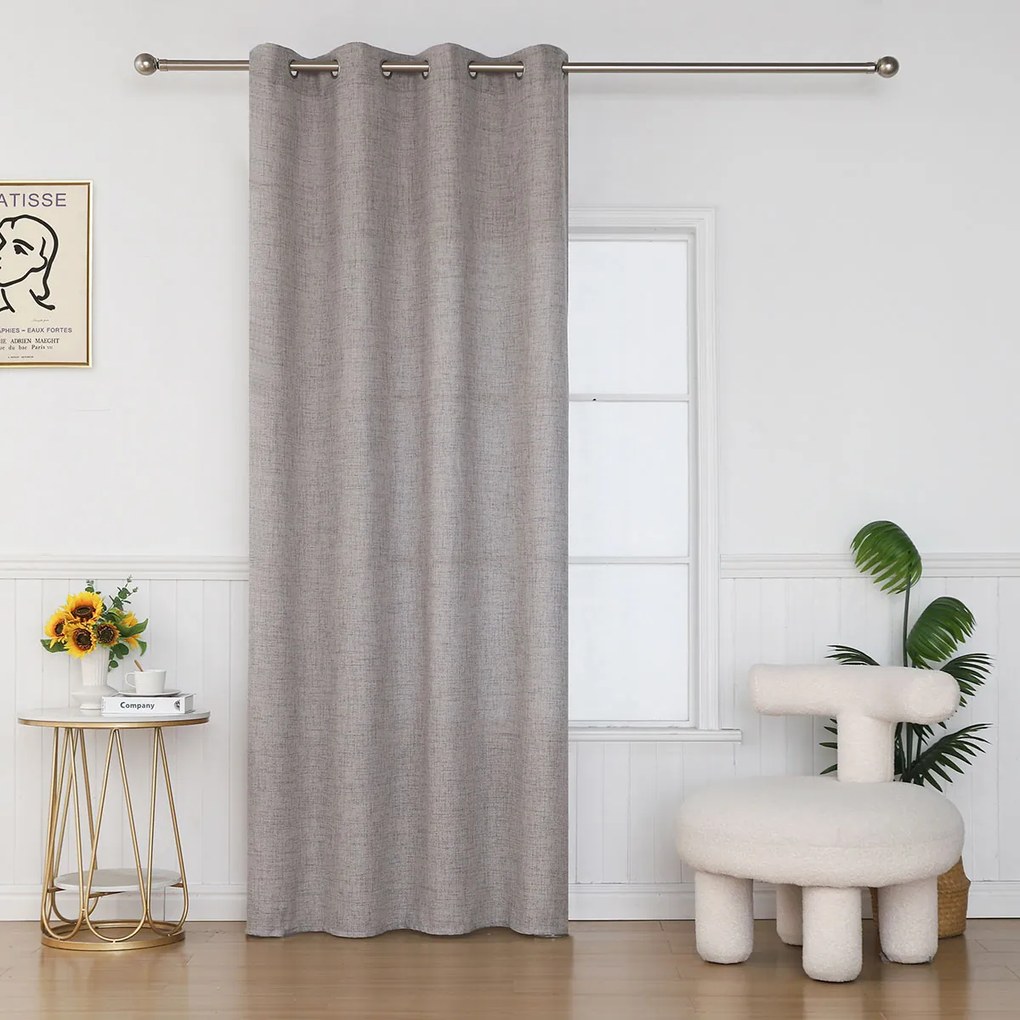 Κουρτίνα (140x285) Με Τρουκς Βιοκαρπέτ Home Flavia 10 Grey