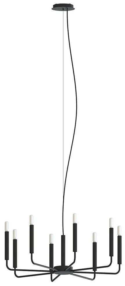 Φωτιστικό Οροφής Orto 11460 73x170cm 10W 8xE14 Black Nowodvorski