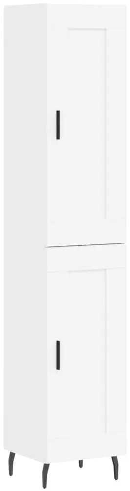 vidaXL Ντουλάπι Λευκό 34,5 x 34 x 180 εκ. από Επεξεργασμένο Ξύλο