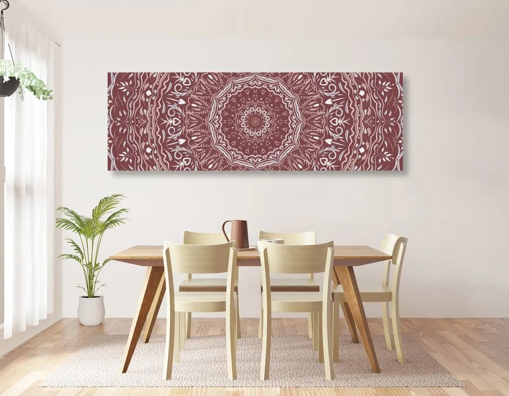 Εικόνα Mandala σε vintage στυλ σε ροζ - 135x45