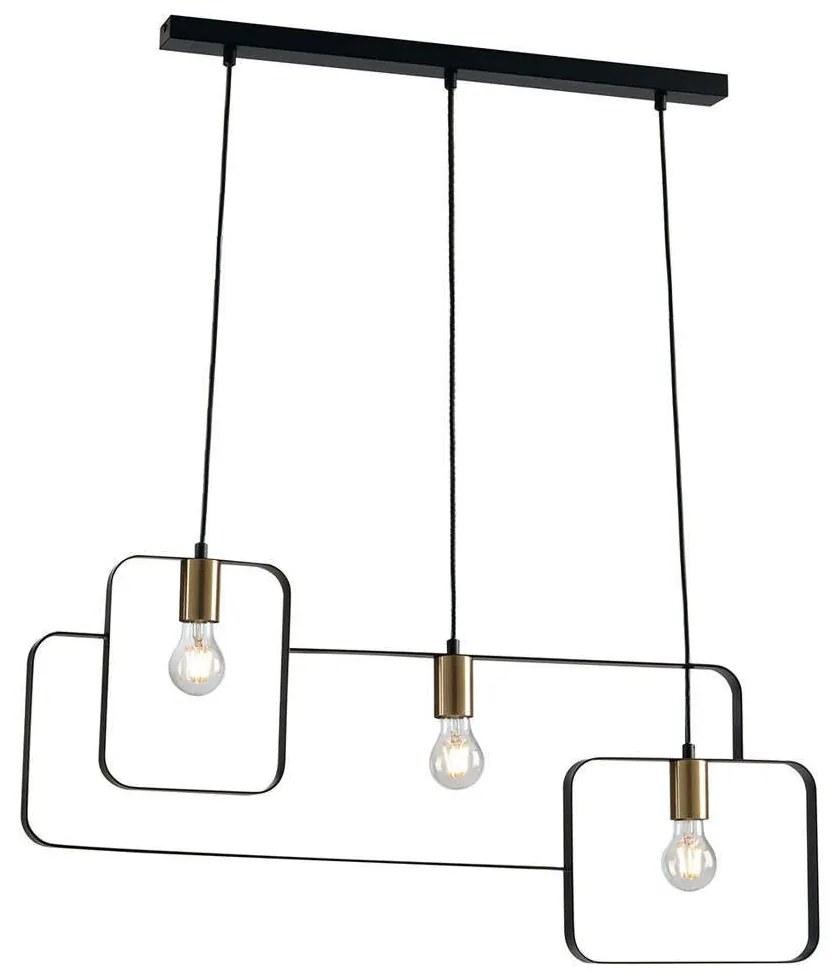 Φωτιστικό Οροφής Smith I-SMITH-S3 3xE27 88,5x150cm Black Luce Ambiente Design Metal