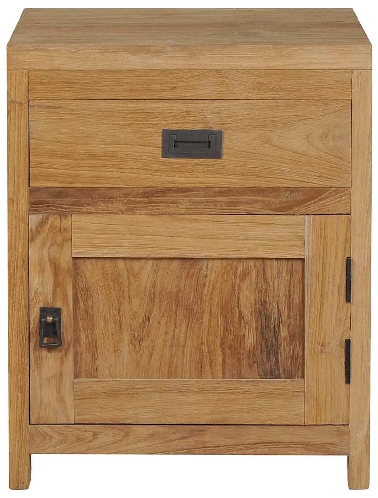vidaXL Κομοδίνο 40 x 30 x 50 εκ. από Μασίφ Ξύλο Teak