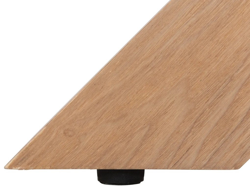 ΤΡΑΠΕΖΙ PAOLO HM9853 MDF ΜΕ ΚΑΠΛΑΜΑ ΦΡΑΞΙΝΟΥ-ΠΟΔΙΑ RUBBERWOOD-ΦΥΣΙΚΟ 180x90x75Yεκ