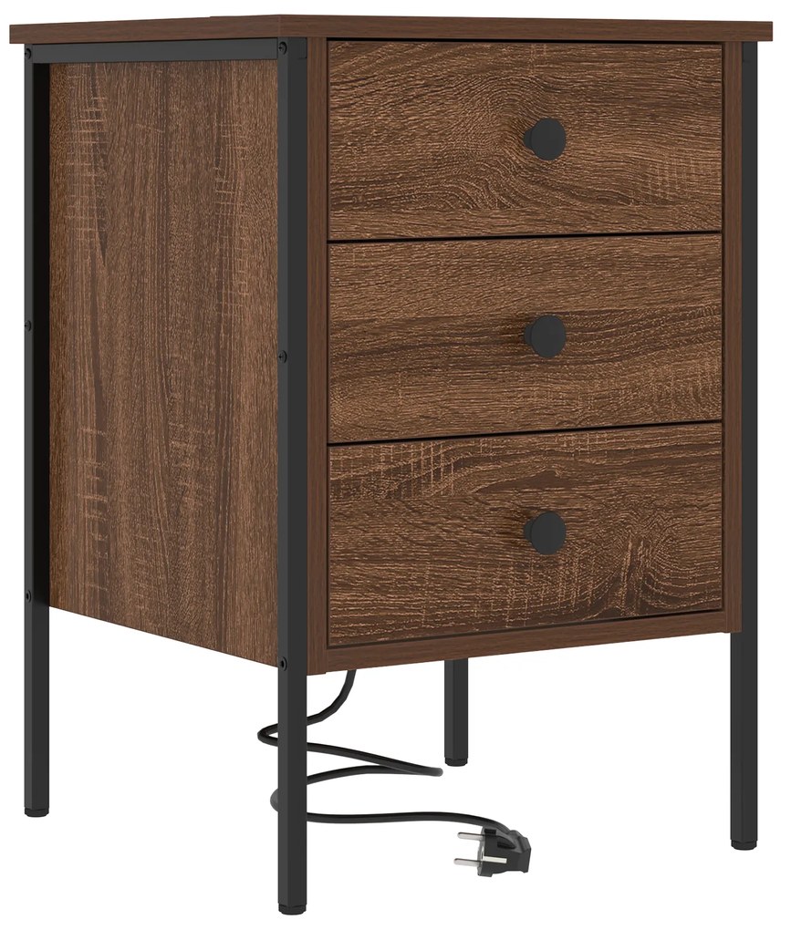 vidaXL Κουτιά Κρεβατοκάμαρας 2 pcs Καφέ δρυς 42 x 41 x 61 εκ
