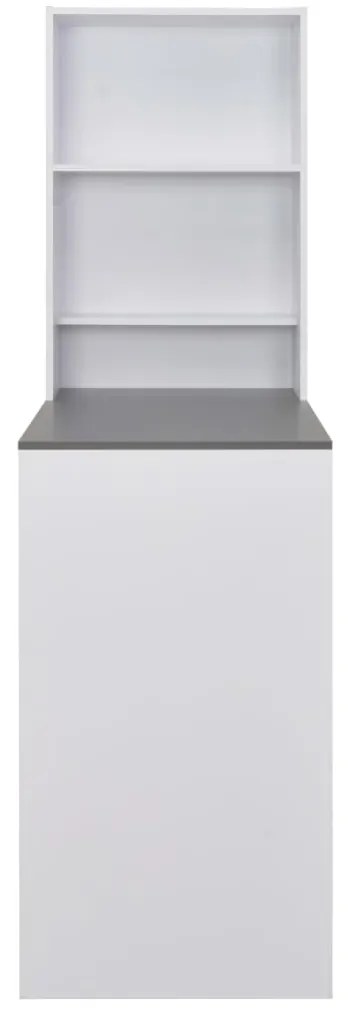 vidaXL Τραπέζι Μπαρ με Ντουλάπι Λευκό 115 x 59 x 200 εκ.