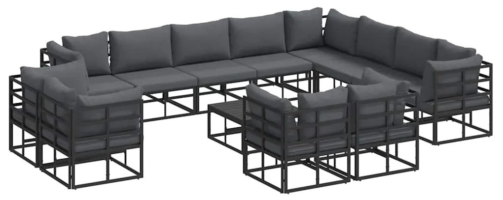 vidaXL Σετ Καναπέ Κήπου με μαξιλάρι 13 pcs