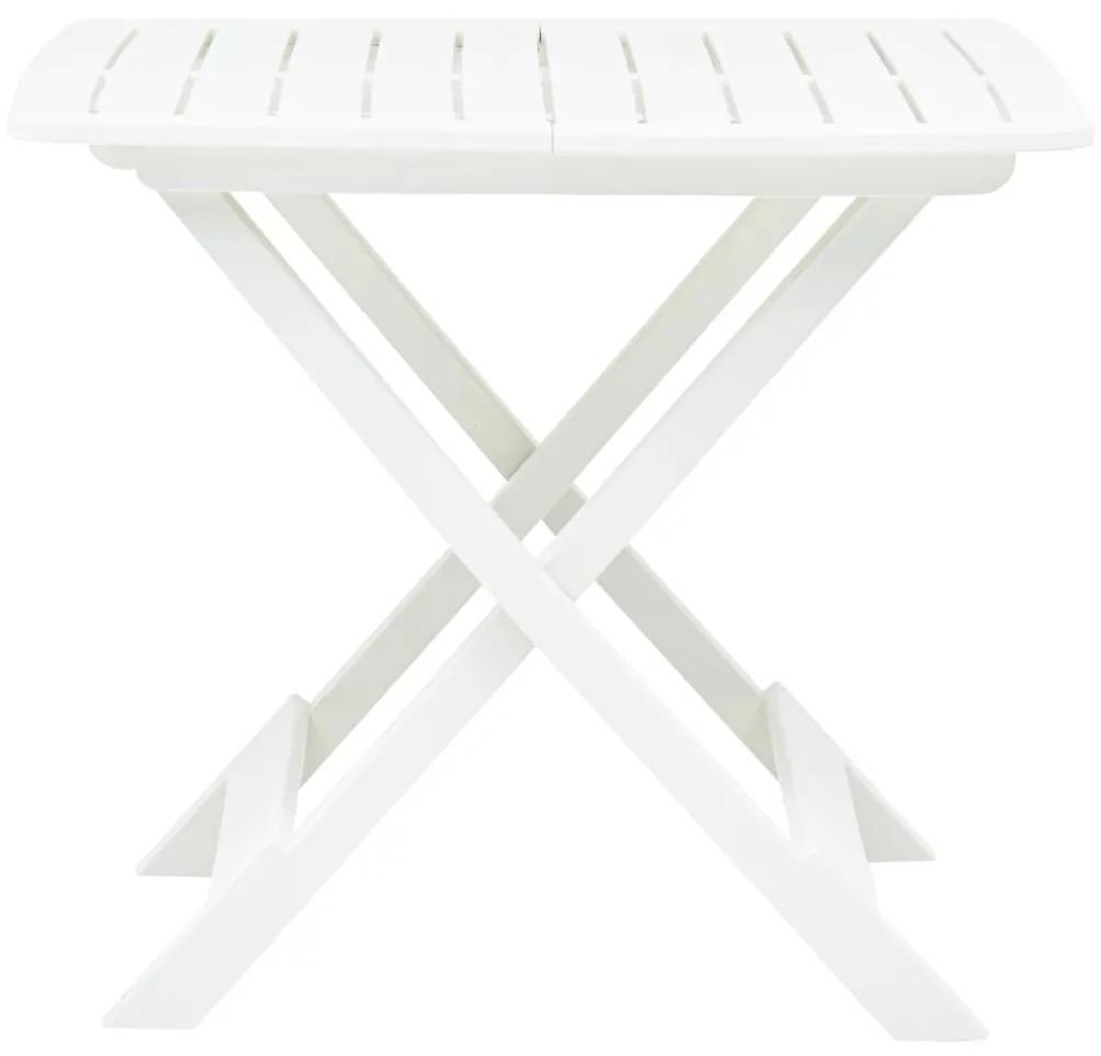 Τραπέζι Κήπου Πτυσσόμενο Λευκό 79 x 72 x 70 εκ. Πλαστικό - Λευκό
