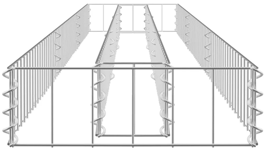 vidaXL Συρματοκιβώτιο-Γλάστρα Υπερυψωμένη 270x30x10 εκ. Γαλβ. Χάλυβας