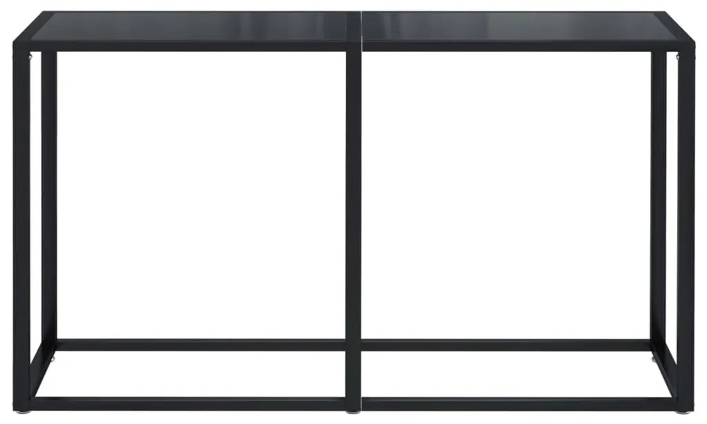 vidaXL Τραπέζι Κονσόλα Μαύρο 140 x 35 x 75,5 εκ. από Ψημένο Γυαλί