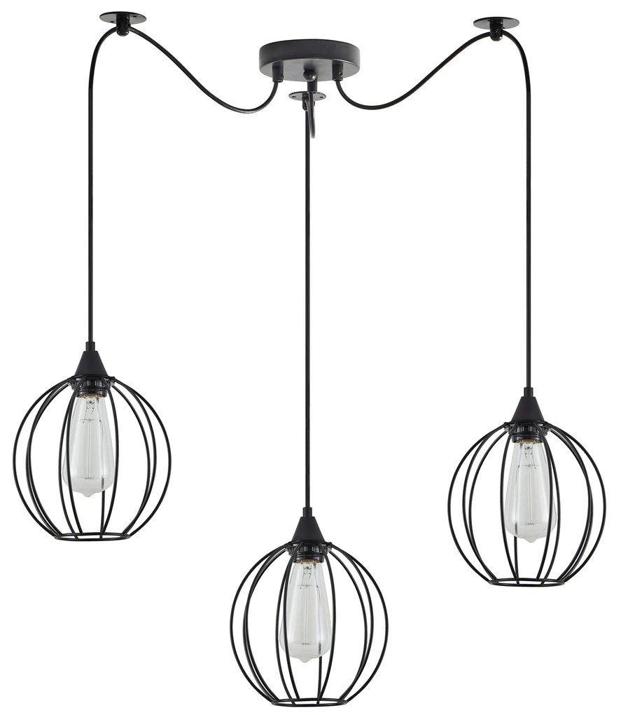 Φωτιστικό Οροφής SE21-BL-B10-BL3-GR2 ADEPT PENDANT Black Metal Grid Pendant+ - 51W - 100W - 77-8755