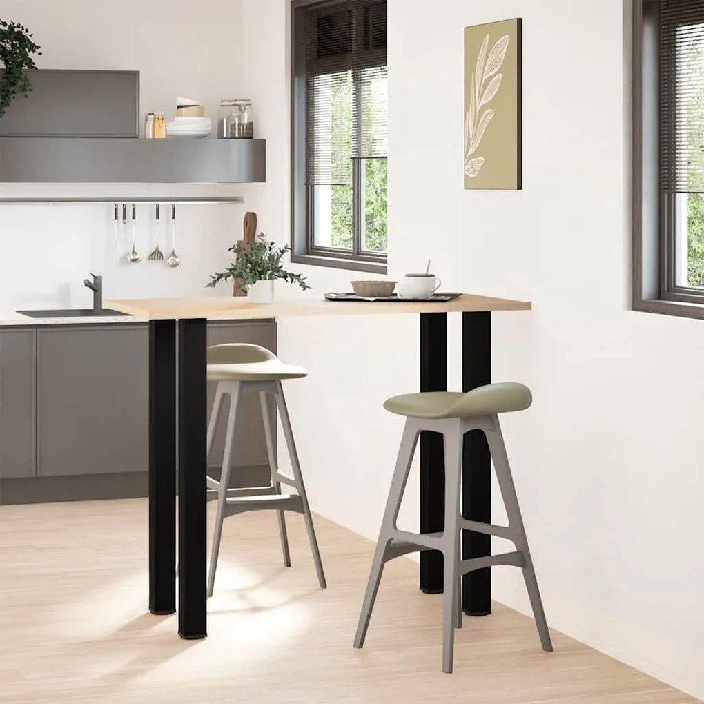 vidaXL Πόδια Τραπεζιού Μπαρ 4 τεμ. Μαύρο 110-112 εκ. Ατσάλινο