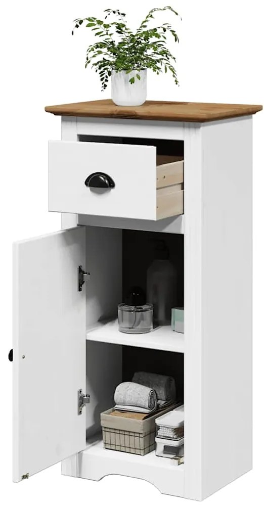 Ντουλάπι μπάνιου BODO Λευκό και καφέ 44x30x90 cm