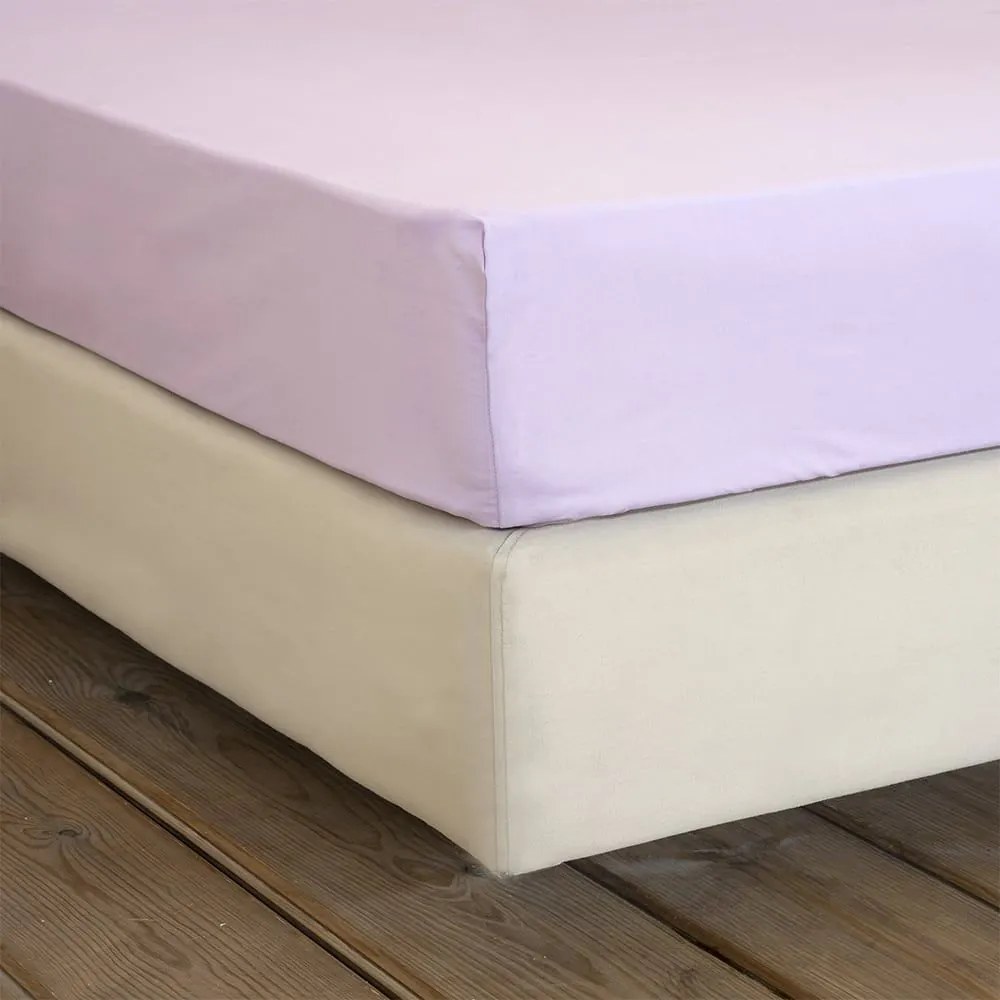 Σεντόνι Primal Με Λάστιχο Lavender Nima Μονό 100x232cm 100% Βαμβάκι