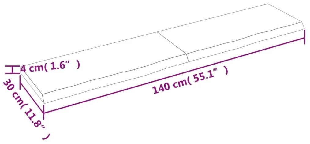 ΡΑΦΙ ΤΟΙΧΟΥ ΣΚΟΥΡΟ ΓΚΡΙ 140X30X4 ΕΚ. ΕΠΕΞΕΡΓ. ΜΑΣΙΦ ΞΥΛΟ ΔΡΥΟΣ 363820