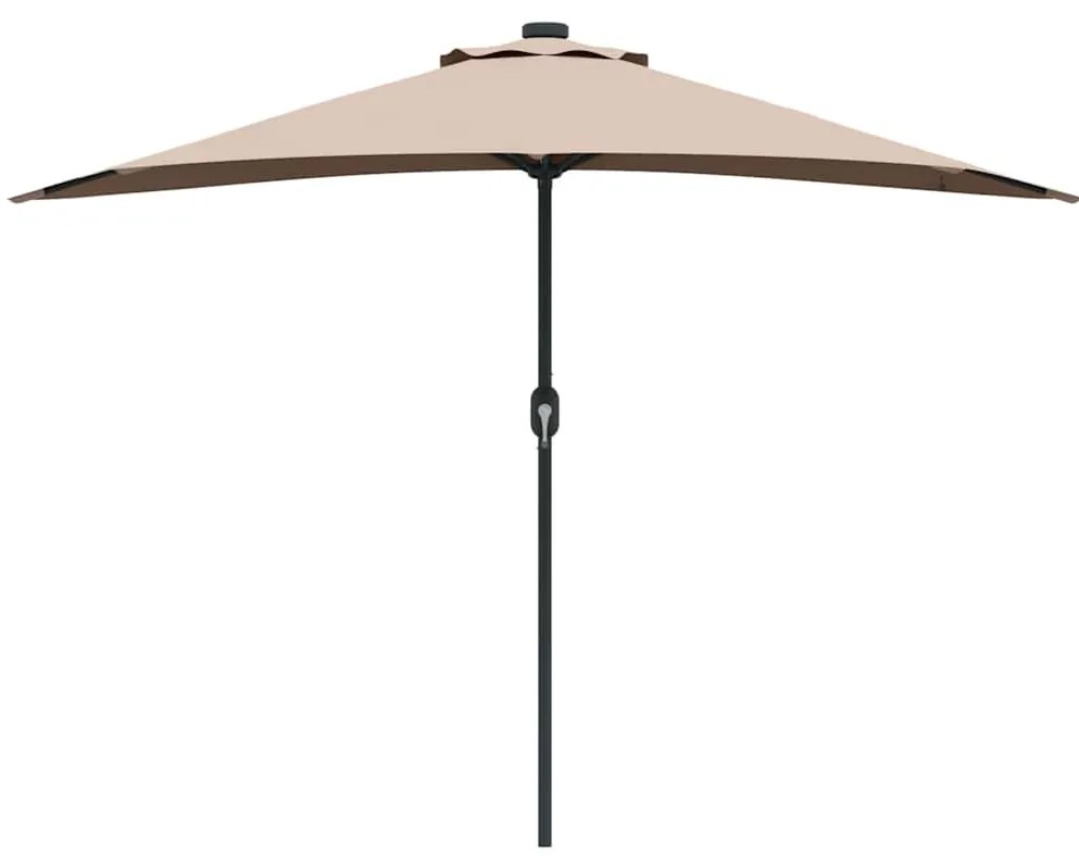 vidaXL Ομπρέλα Κήπου Taupe 294 x 150 x 224 εκ ύφασμα
