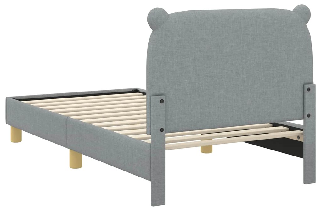 vidaXL Κρεβάτι Παιδικής Κρεβατοκάμαρας με Κεφαλάκι Ανοιχτό γκρι