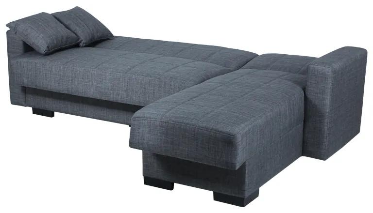 Artekko Creot Καναπές Κρεβάτι Γωνιακός Γκρί Ύφασμα (236x150x78)cm