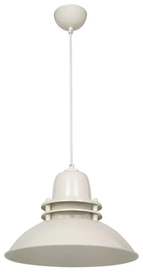 Φωτιστικό Οροφής 34-0349 Zoe 1/E27 Industrial Πυροφάνι Φ34x95cm Cream Heronia Μέταλλο