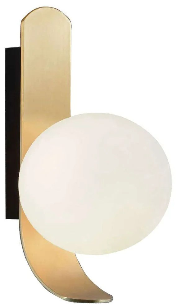 Φωτιστικό Τοίχου - Απλίκα Polina 4266201 12x25,5cm 1xG9 40W Gold-Opal Viokef Steel,Glass