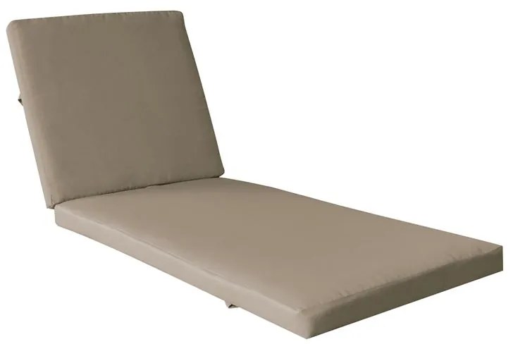 WOODWELL VERANO Μαξιλάρι Ξαπλώστρας (A) Ύφασμα Cappuccino Water Repellent με Φερμουάρ - Velcro 208(76+132)x69/8cm Ε225,Μ3