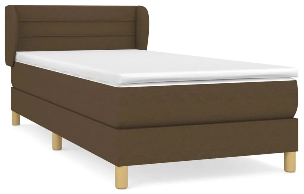 ΚΡΕΒΑΤΙ BOXSPRING ΜΕ ΣΤΡΩΜΑ ΣΚΟΥΡΟ ΚΑΦΕ 100X200 ΕΚ. ΥΦΑΣΜΑΤΙΝΟ 3126864