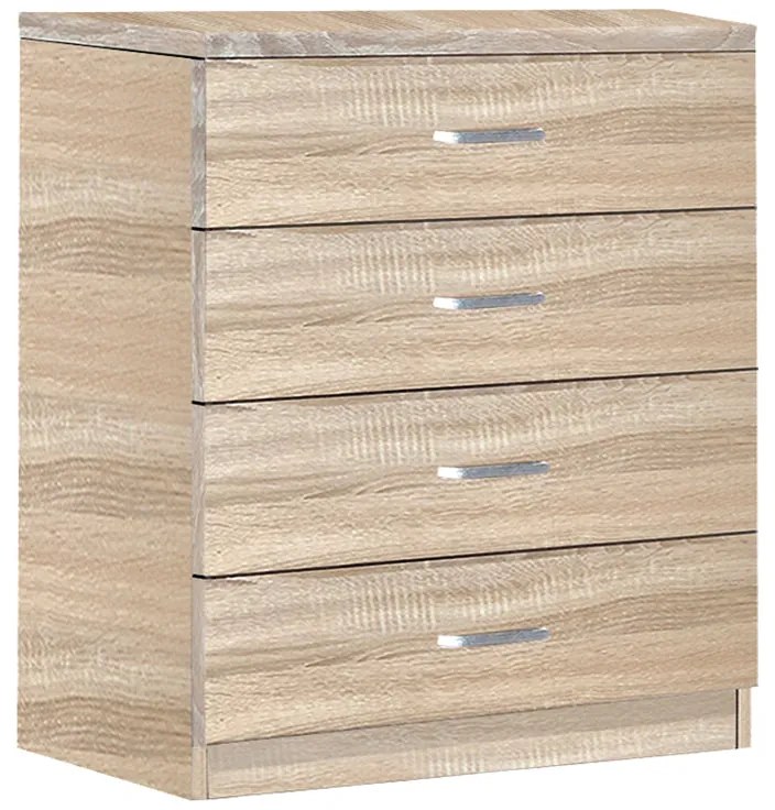 Συρταριέρα Killian pakoworld  με 4 συρτάρια sonoma 80x40x80εκ