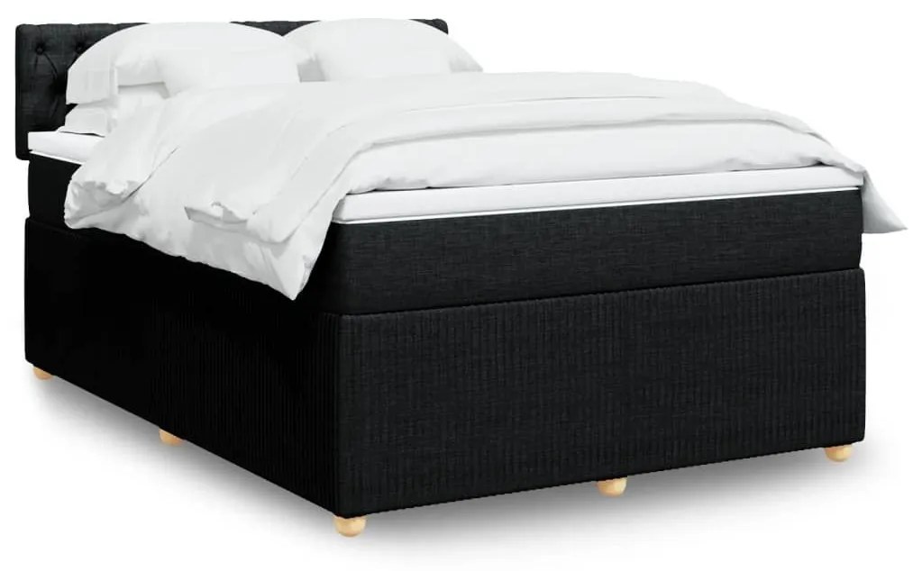 ΚΡΕΒΑΤΙ BOXSPRING ΜΕ ΣΤΡΩΜΑ ΜΑΥΡΟ 160X200 ΕΚ. ΥΦΑΣΜΑΤΙΝΟ 3289816