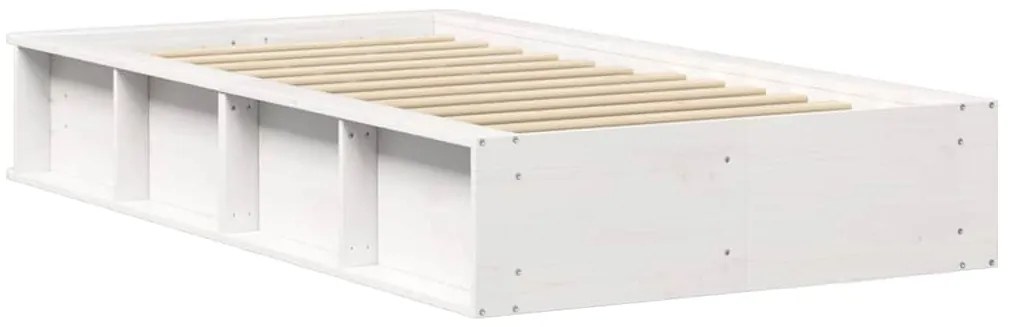 vidaXL Σκελετός Κρεβατιού Λευκό 210 x 118 x 30 εκ Στερεά ξυλεία πεύκου