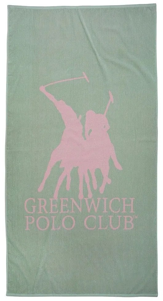 Πετσέτα Θαλάσσης 3850 Mint-Pink Greenwich Polo Club Θαλάσσης 90x170cm 100% Βαμβάκι