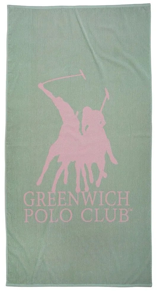 Πετσέτα Θαλάσσης 3850 Mint-Pink Greenwich Polo Club Θαλάσσης 90x170cm 100% Cotton