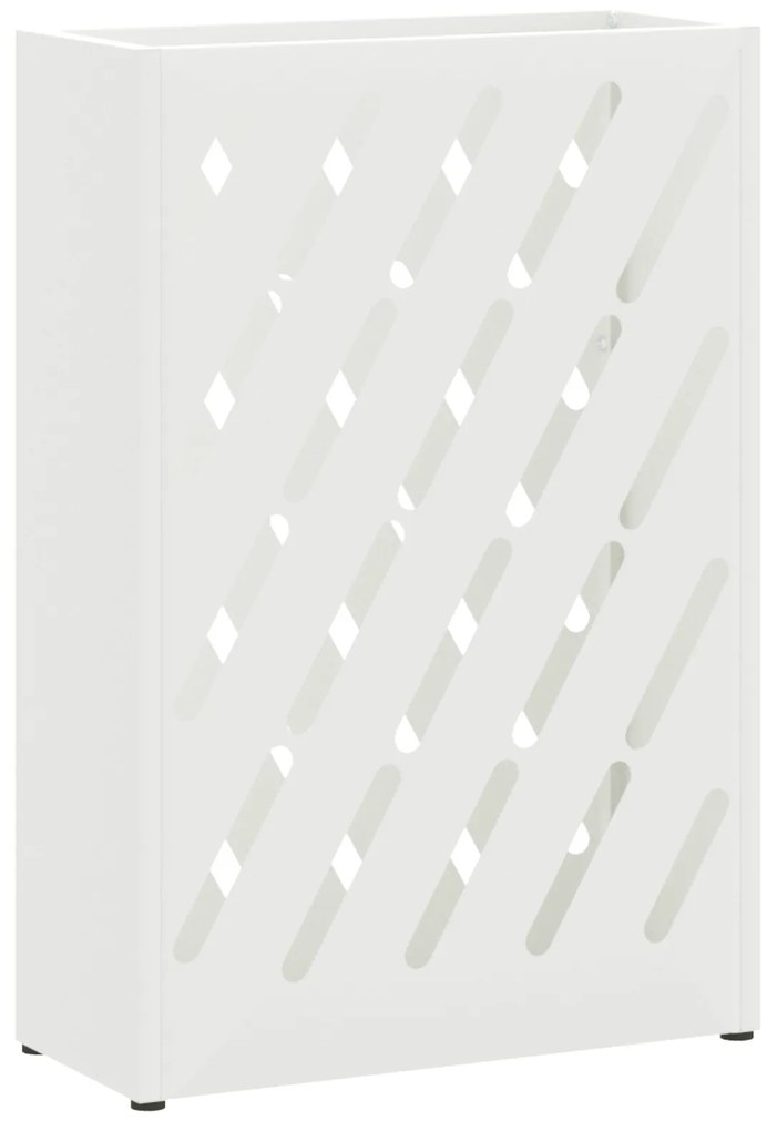 vidaXL Λευκός Στηρίκτης Ομπρέλας 28x12x41 εκ. Χάλυβας