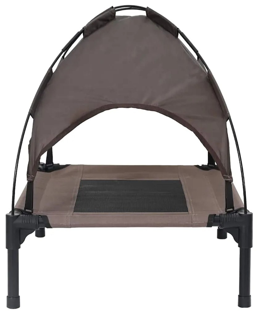 vidaXL Κρεβάτι Σκύλου Καφέ 62 x 48 x 61 εκ. Ατσάλι