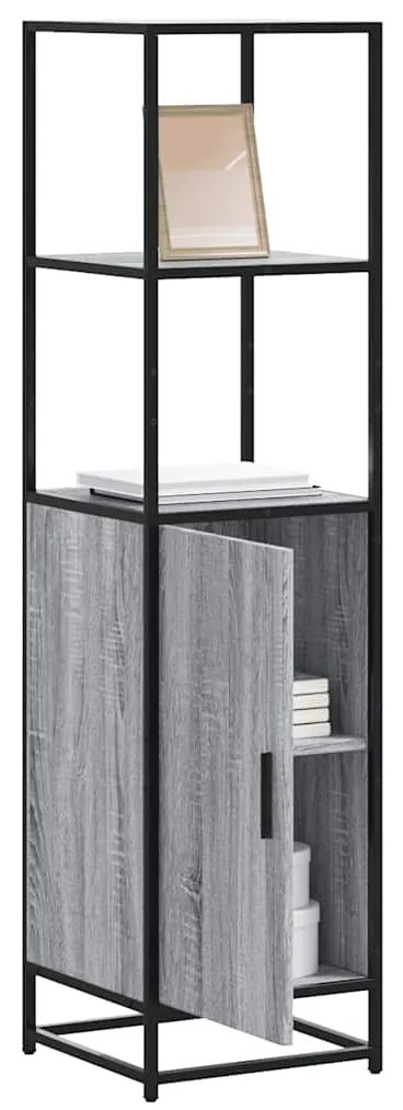 vidaXL Highboard Grey Sonoma Κατασκευασμένο ξύλο και μέταλλο