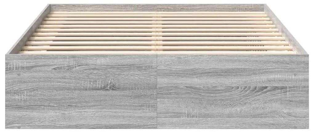 vidaXL Πλαίσιο Κρεβατιού Γκρι Sonoma 160 x 200 εκ.