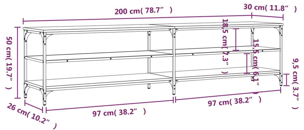 ΈΠΙΠΛΟ ΤΗΛΕΟΡΑΣΗΣ SONOMA ΔΡΥΣ 200X30X50 ΕΚ. ΕΠΕΞ. ΞΥΛΟ 826760